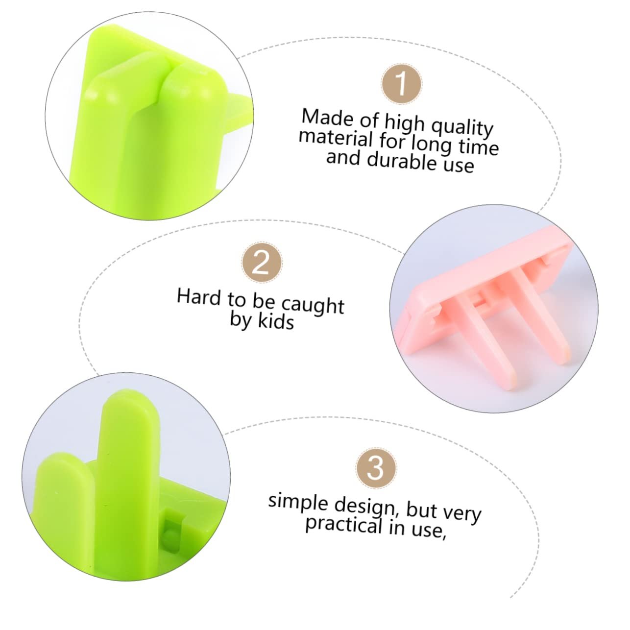10 pcs Children′s Safety Power Socket Electrical Outlet Baby Guard Protection Anti Electric Shock Plugs Protector Cover Safe Lock - Image 2