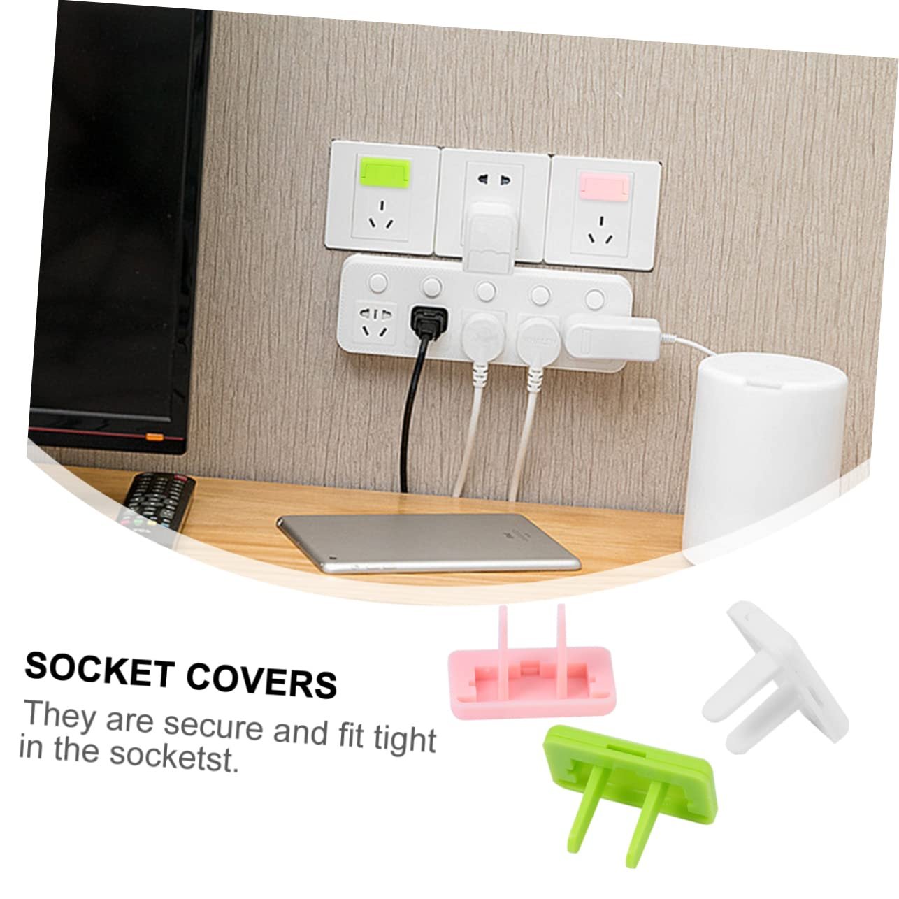 10 pcs Children′s Safety Power Socket Electrical Outlet Baby Guard Protection Anti Electric Shock Plugs Protector Cover Safe Lock - Image 3