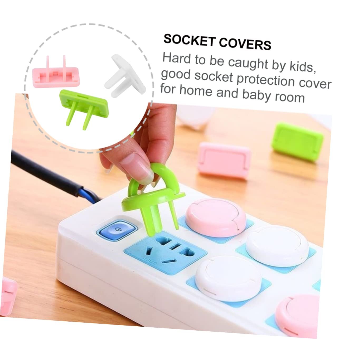 10 pcs Children′s Safety Power Socket Electrical Outlet Baby Guard Protection Anti Electric Shock Plugs Protector Cover Safe Lock