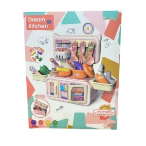 Dream Kitchen Toys – with 13 Pcs Realistic Kitchen Accessories Set, Mini Kitchen Set for Kids, Pretend Play Food Toys for Girls