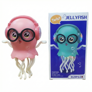 Dancing Electric Jellyfish Toy with LED and Music Crawl Interactive Obstacle Avoidance Sensor Musical Toys for Kid