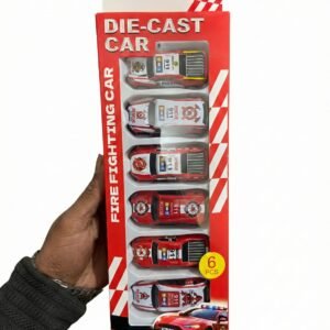Die-cast pull-back fire fighting toy cars- 6 PC