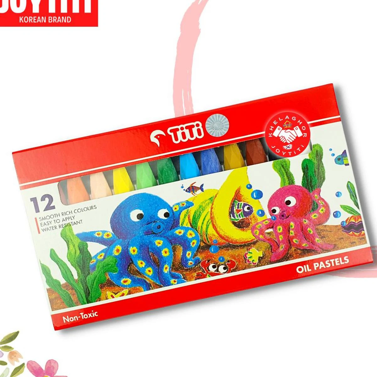 TiTi 12 Color Oil Pastel Set (Non-Toxic) B