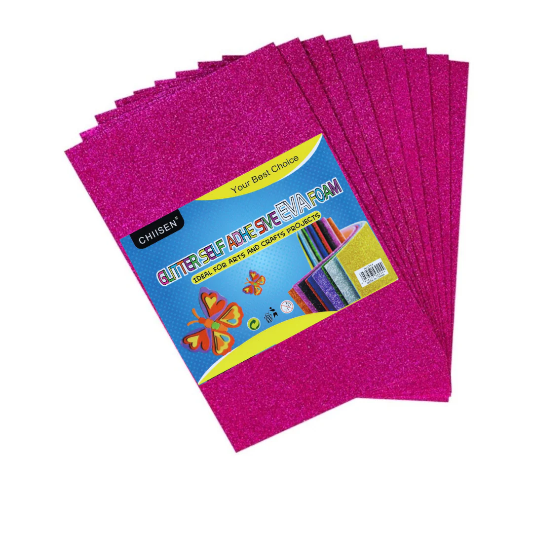 Glitter Self-Adhesive EVA Foam Sheets