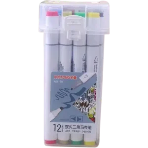 Dual Tip Art Marker Set (12 Colors)