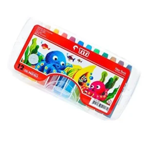 TiTi Non-Toxic Oil Pastels – 12 Vibrant Colors Set S