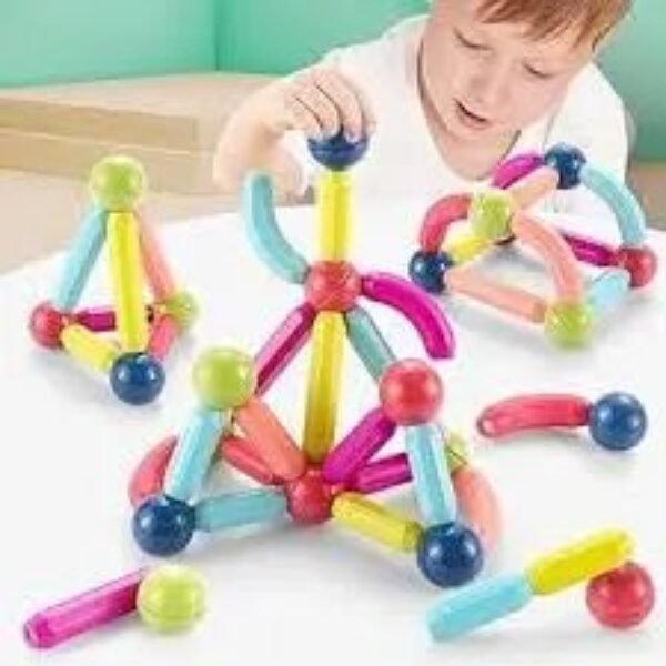 Magnetic Sticks Building Blocks set designed for children’s educational development. 
