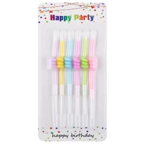 Multicolor Spiral Curly Cake Candles – (6 Pcs)